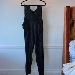 Black textured jumpsuit